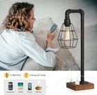 Touch Control Table Lamp Dimmble Bedside Lamp W usb Ports Nightstand Desk Lamp