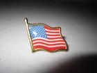 Vintage American Flag 1in Lapel Pin Patriotic Usa Enamel Metal Gold Tone