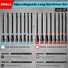 Shall 20pcs Magnetic Nut Driver Set long Nut Drivers For Impact Dril