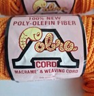 Lot Of 3 Vintage Cobra Braided Macrame Weaving Cord 150 Yards   Orange 6mm