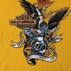 Harley-davidson Women   s Orlando Florida Skull Eagle Graphic Gold T-shirt 2w