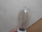 One Antique Light Bulb- -pointe End--working Marked-edison Mazda- With Socket