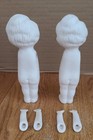 2 Porcelain 6  Doll Body  Arms Bisque Unassembled Ready To Paint