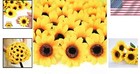 Realistic 100 Pcs Silk Sunflower Heads - Perfect For Weddings And Parties