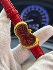 Rare Vintage Exaequo Soft Watch Salvador Dali Melting Red Dial Quartz Watch 25mm
