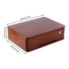 Vintage Wooden Desktop Storage Box With Lock And Spacious Drawer Organizer