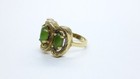 Vintage 14k Yellow Gold Green Jadeite Jade Ladies Ring Size 7 Signed Sb