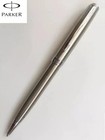 Parker Sonnet Series Ballpoint Pen Steel White Clip Fine Nib Blue Ink Refill