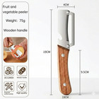 1 Pc Stainless Steel Peeler With Wooden Handle -fruit   Vegetable Slicer -new