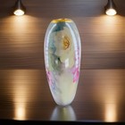 Vintage Vase 10    Hand Painted Pink   White Roses  Porcelain Signed Joyce Hinton