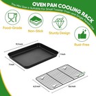 P p Chef Baking Oven Sheet Pan With Rack For Cookie  9 3 X 7 Inch  Black 