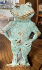 Vintage Cast Iron Standing Frog Doorstop