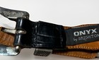 Brighton Men s Vintage 1993 Onyx Leather Belt 12503 Sz 40 Silver Buckle Black