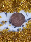 Yellow Gold Sun Transparent Glass Seed Beads African Indian Trade Murano Vintage