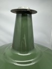 Vtg Green White Xl Porcelain Enamel Barn Industrial Light Shade 18  W X 12  T
