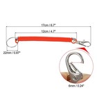 6 7  Spiral Retractable Spring Coil Keychain  3 Pack Key Ring  Red Yellow Purple