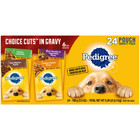 Pedigree Choice Cuts In Gravy Adult Soft Wet Meaty Dog Food Variety Pack   24 