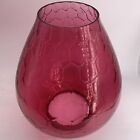 Antique Victorian Glass Lamp Shade Cranberry Honeycomb Large 13    Hanging Lamp