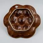 French Antique Majolica Oyster Plate By Luneville 1880s Brown Green