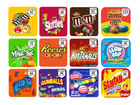 Candy Vending Machine Label Sticker Round Edge Easy Peel Nutrition Info