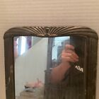 Vintage Silver Plated Table Top Square Footed Mirror
