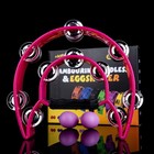 Glory Double Row Tambourine  Half Moon Double Row Metal Jingles Hand Held Ins   