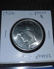 1922 Peace Dollar 1891 Seated Dime  Plus Walking Half And Mercury Dime