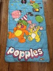 Vtg 80s Popples Sleeping Bag Blanket Cartoon Kid Sleepover Birthday Rare Design
