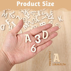 124 Pcs 1 Inch Unfinished Wood Alphabet Letters And Wooden Numbers  Wood