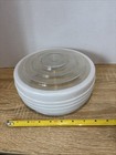Vintage White And Clear Glass Ceiling Light Shade 8 5 Inch