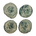 Lot Of 4 Genuine Rare Reverse Type Ae3 Ancient Roman Coins 