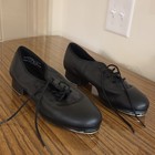 Dancing Women   s Black Leather Lace-up  Clogging  Shoes Size 11m Style 720b