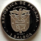 Panama 1 Balboa 1976 Silver 925 Proof  Vasco Nu  ez De Balboa