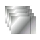 4pcs 12x8  Laser Engraving Plastic Sheets Mirror Silver Abs Two-color Sign Blank