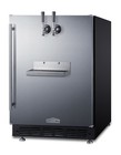 Summit Sbcfrtp 24 w 5 3 Cu  Ft  Built-in Double Tap Kegerator - Black