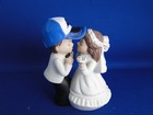 New Carolina Panthers Kissing Bride   Groom Wedding Cake Top Figurine With Cap