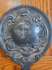 Victorian Hand Mirror   Hope Silver Co   Art Nouveau Floral   Silver Plate   