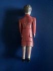Vintage 1950s Renwal Jointed Doll House Plastic Figure 43 Woman Mother Pink rose