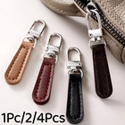 Pu Leather Zipper Pull Replacement Pull Tab For Bags Jackets Backpacks 1 2 4pcs