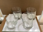 Slanted Barware Double Bottom Whiskey Glasses Made In Italy  3 5   h Set Of 4
