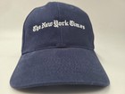 Vintage The New York Times Anvil Strapback Adjustable Hat Cap Newspaper Nyt Blue