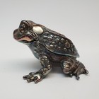Reed   Barton Silverplate Frog Music Box Figurine Twinkle Twinkle Little Star
