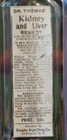Antique Dr Thomas  Kidney Liver Remedy Labeled Quack Med Empire Drug Buffalo