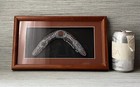 Vtg Australian Aboriginal Art  Hand Painted Wooden V Boomerang  Signed N t 