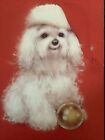 Vintage Christmas Card Cute Dog Unused env