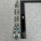 Vintage Turquoise Necklace Sterling Silver Beads Nugget Southwestern  23    79g