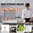 40  Countertop Refrigerated Salad Pizza Prep Station With Stainless Cover Etl