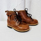 Mikoleon Brown Leather Heirloom Classic Lace Up Boots Shoes Kid   s Size 23 Us 7