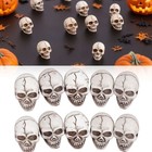 10 20pcs Mini Skull Heads Figurines Skeleton Garden Ornament Halloween Decor