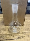 Lot Of 5 Vintage Pyrex 4080 Boiling Flasks 250ml Round Bottom Long Neck Nos